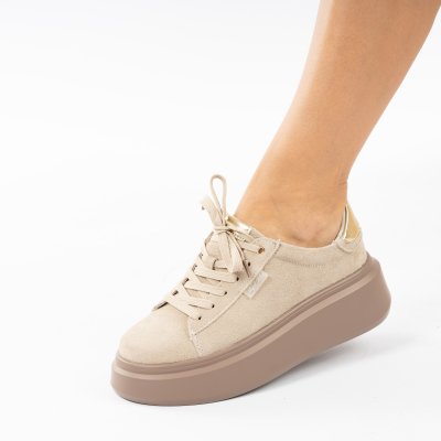 Bőr Félcipők Sportcipő Varada Beige