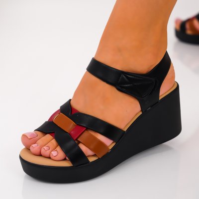 Platform Szandálok Manisa Black Platform Szandálok Manisa Black