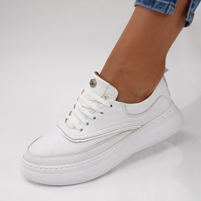 Bőr Félcipők Delgada4 White