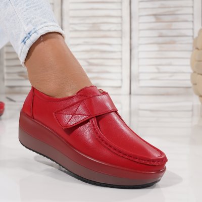 Bőrcipő Sole4 Red